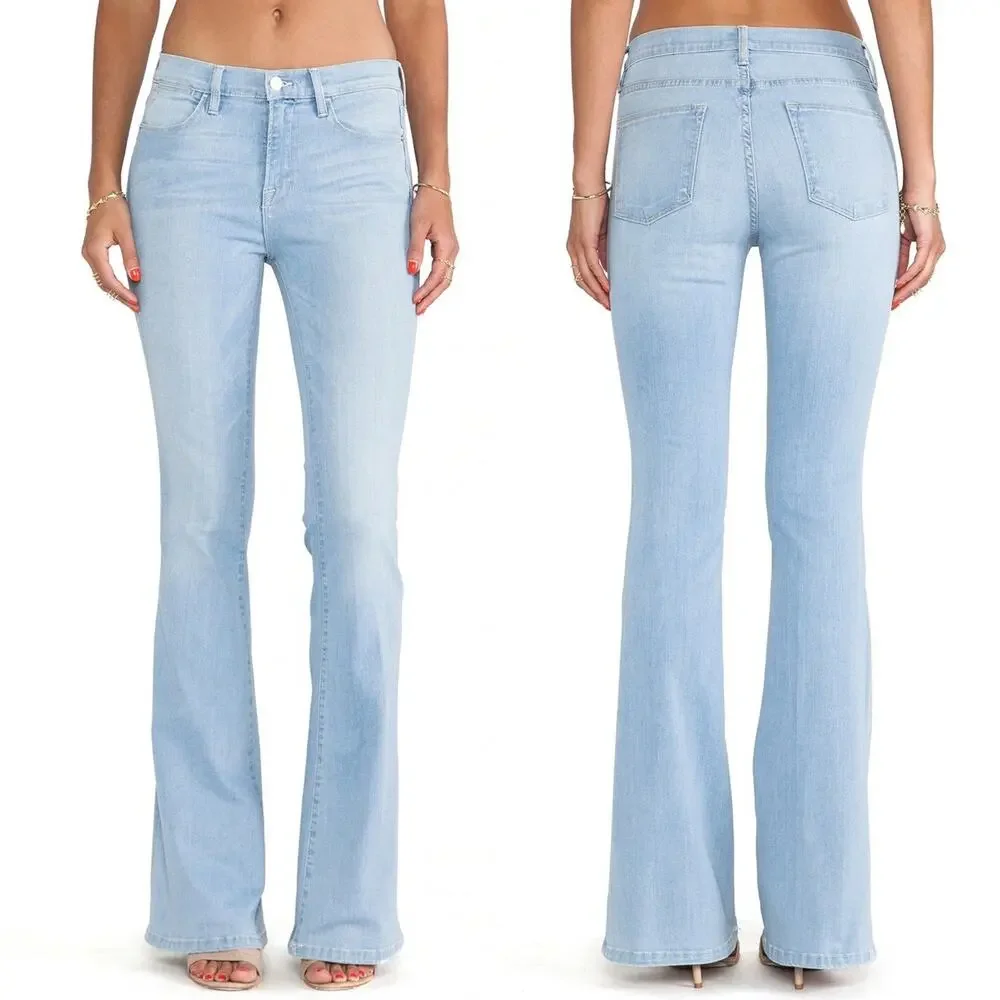 FRAME Denim x REVOLVE | 27W x 34L | Le High Flare in Surfview Light Blue Jeans - Picture 2 of 10